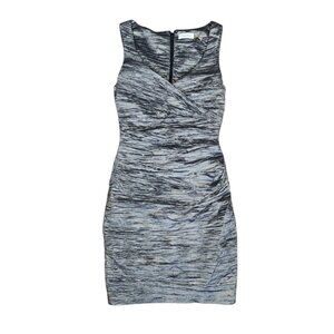 Calvin Klein Dress Womens Size 2 Silver Sleeveless Bandage Bodycon Y2K Millenium